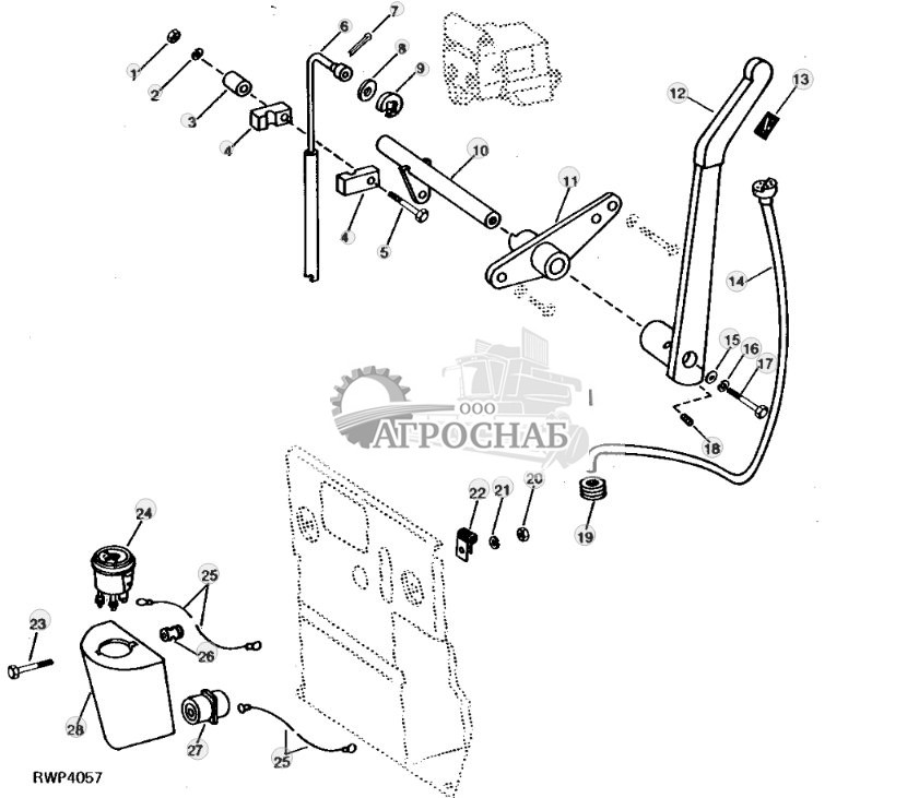 Auxiliary Brake Lever And Linkage 